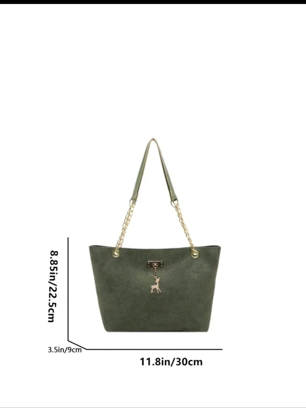 Fashionable Plaid Chain Embroidery Versatile Dual Handle Tote Shoulder Bag For
